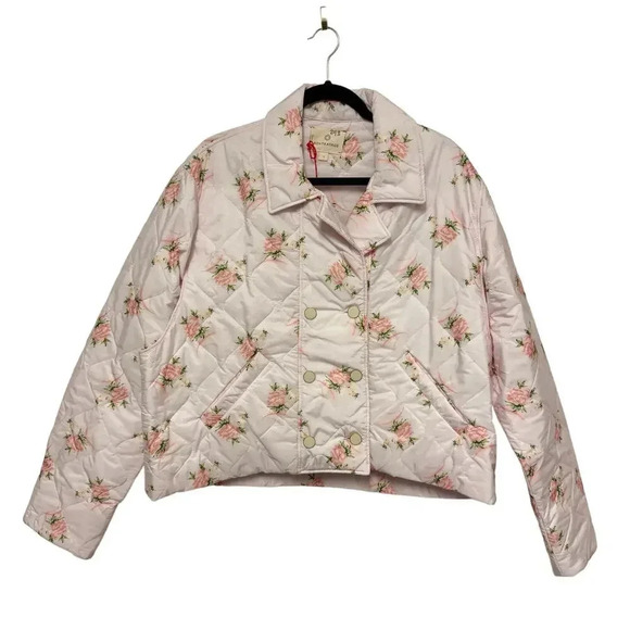 NWOT $689 Rentrayage Melba Floral Quilted Rose Bomber Jacket - Grandma Recycled - Picture 6 of 12